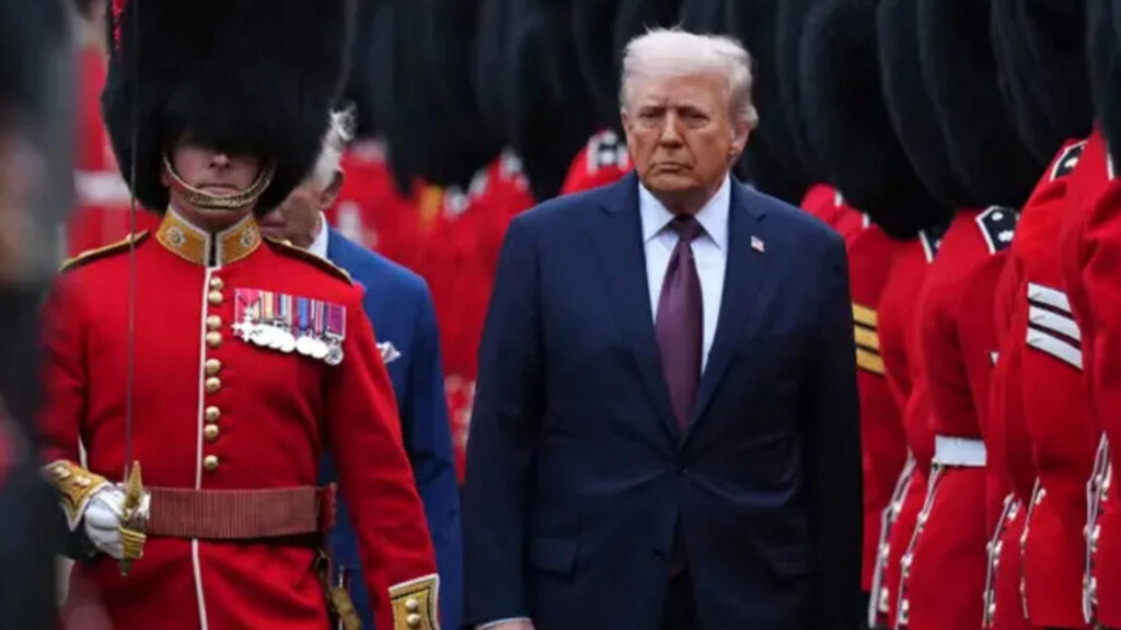 ট্রাম্পকে ব্রিটেনে রাজকীয় সংবর্ধনা