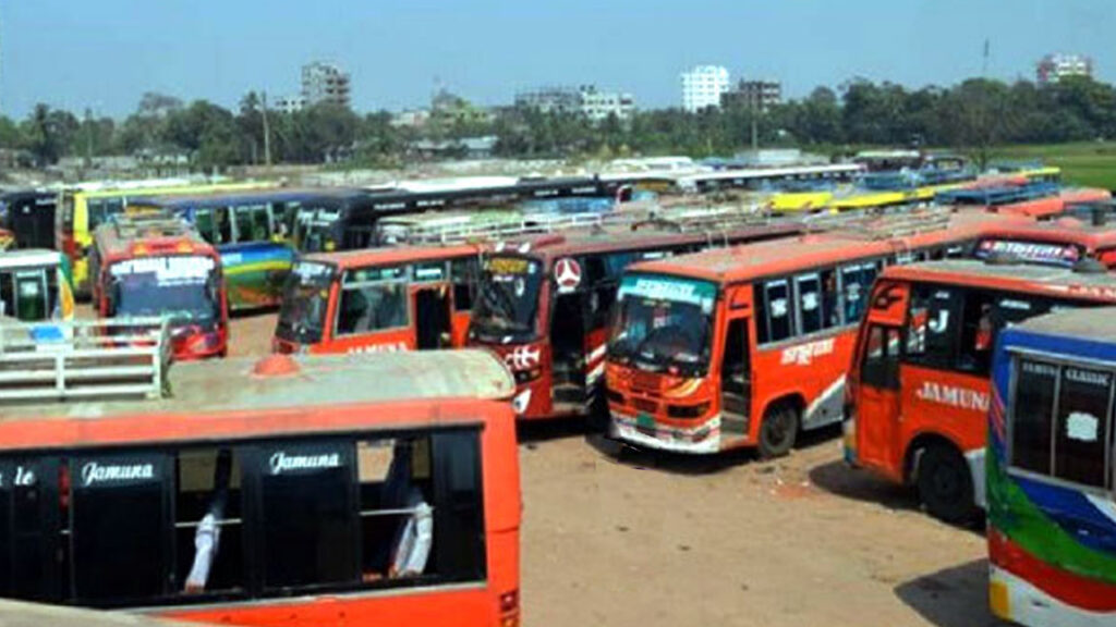 শ্রমিক ধর্মঘটে রাজশাহী-ঢাকা-চট্টগ্রাম রুটে বাস চলাচল বন্ধ