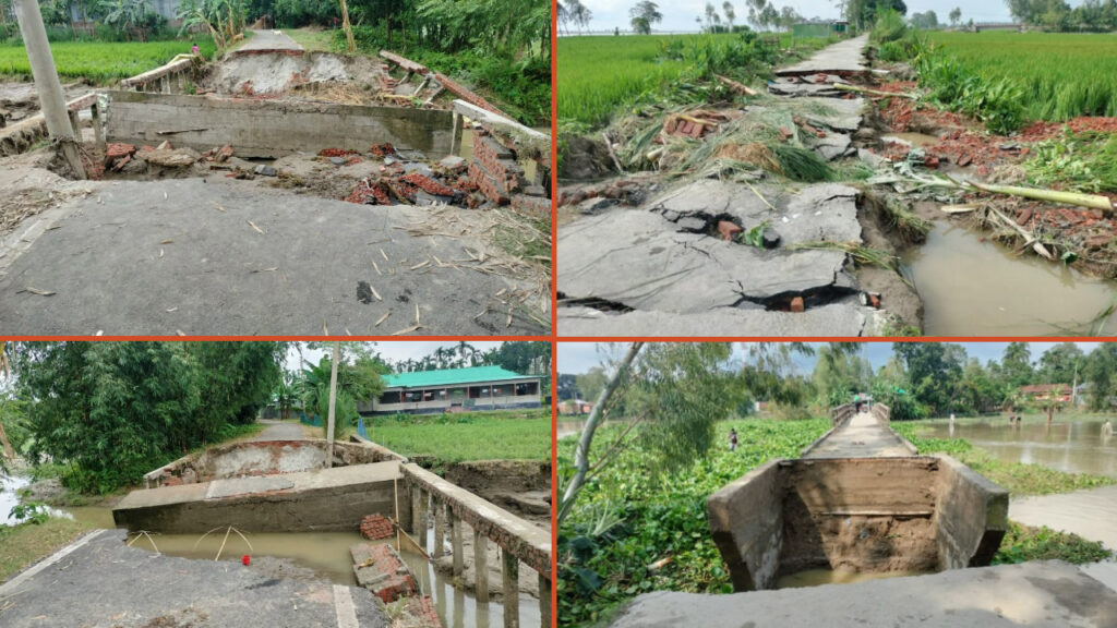 তিস্তার পানিতে দহগ্রামে বন্যা, সড়ক-সেতু ভেঙে চরম জনদুর্ভোগ