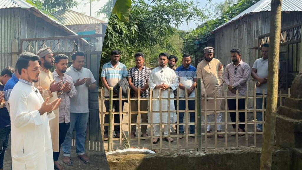 বাবার কবর জিয়ারত করে নির্বাচনী প্রচারণায় শিহাব আহমেদ