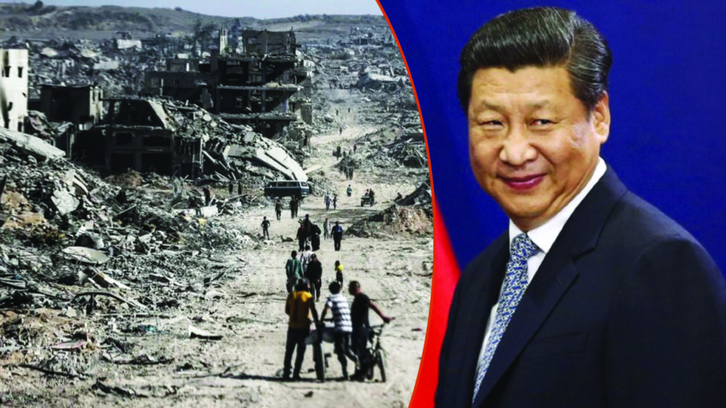 যুদ্ধবিধ্বস্থ গাজা পুনর্গঠনে ১০ কোটি ডলার দেবে চীন