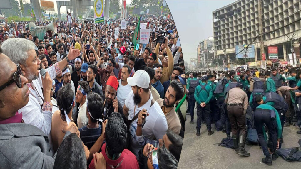 বিটিআরসি ঘেরাও করে মোবাইল ব্যবসায়ীদের আন্দোলন, তীব্র যানজট