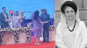 গণতন্ত্রে অবদানের জন্য ‘শ্রেষ্ঠ অদম্য নারী’ সম্মাননা পেলেন খালেদা জিয়া