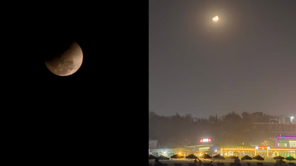 কক্সবাজারের আকাশে ‘ব্লাড মুন’, সমুদ্রসৈকতে মুগ্ধ জনতা